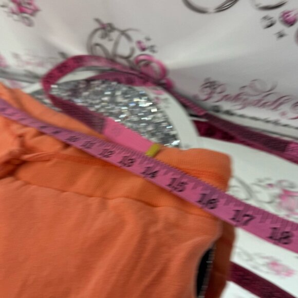 Nicole Miller cashmere pants flare soft bright tie waist Vibrant Orange Knitwear - Picture 11 of 13